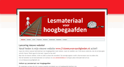 Desktop Screenshot of lesmateriaalvoorhoogbegaafden.com
